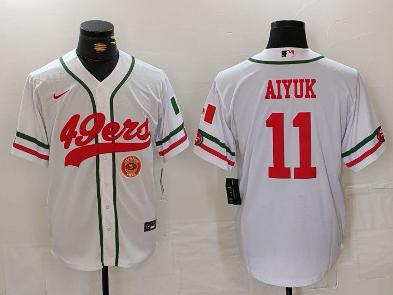 Men San Francisco 49ers #11 Aiyuk White Joint Name 2024 Nike Limited NFL Jersey style 3